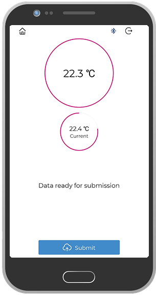 BLE Temperature Check mobile app
